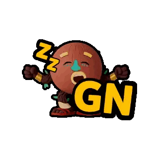 Cartoon Character Sleeping With Gn Sticker