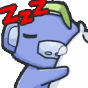Cartoon Character Sleeping With Zzz Sticker