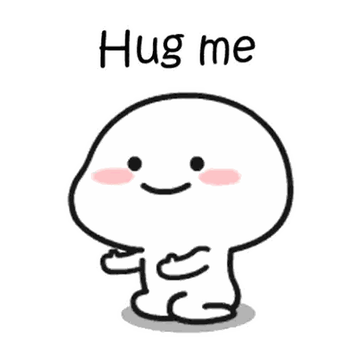 Cartoon Character Smiling Hug Sticker