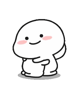Cartoon Character Smiling Hugging Sticker