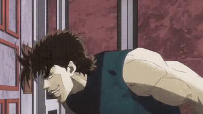 Cartoon Character Smiling In Front Of Door GIF