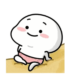 Cartoon Character Smiling On Beach Sticker