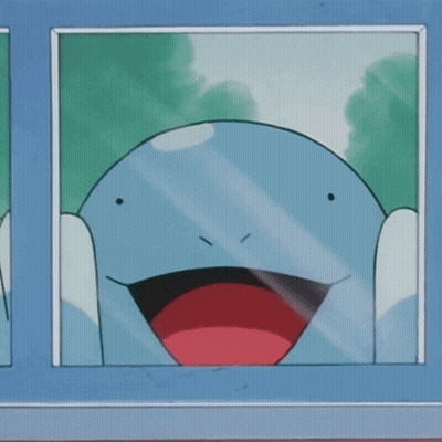 Cartoon Character Smiling Out Window GIF