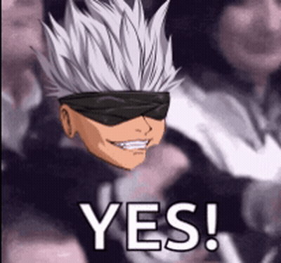 Cartoon Character Smiling With Blindfolds GIF
