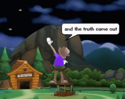 Cartoon Character Speech Bubble The Truth Came Out GIF