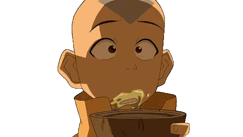 Cartoon Character Spitting Yellow Liquid Sticker