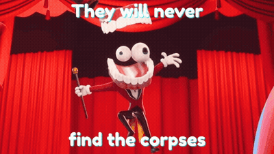Cartoon Character Stage They Will Never Find Corpses GIF
