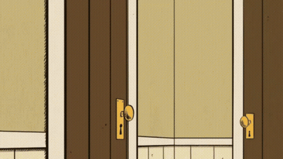 Cartoon Character Standing Angry In Doorway GIF