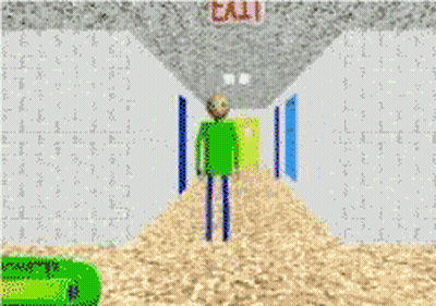 Cartoon Character Standing Before Enter Answer Sign GIF