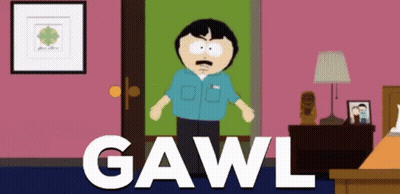 Cartoon Character Standing Before Gawl Door