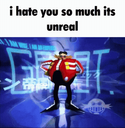 Cartoon Character Standing Before I Hate You Sign GIF