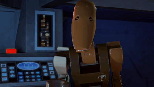 Cartoon Character Standing Before Sorry Panel GIF
