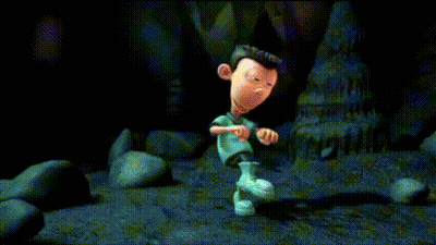 Cartoon Character Standing In Cave GIF