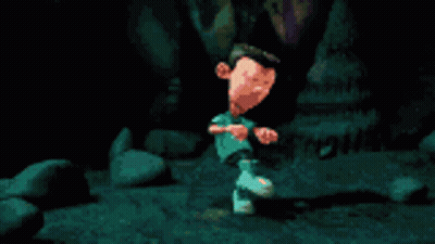 Cartoon Character Standing In Cave GIF