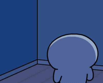 Cartoon Character Standing In Corner GIF
