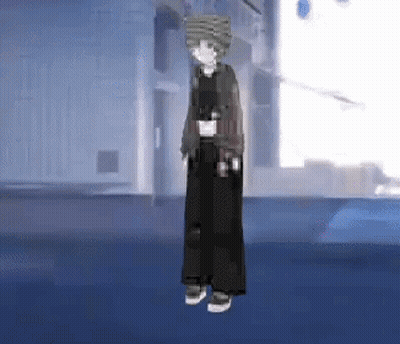 Cartoon Character Standing In Dark Room GIF