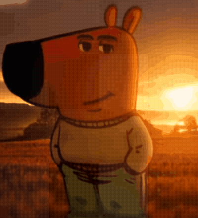Cartoon Character Standing In Field GIF
