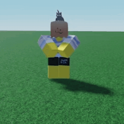 Cartoon Character Standing In Field Of Grass GIF