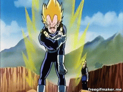 Cartoon Character Standing In Field With Mountain GIF