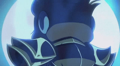 Cartoon Character Standing In Front Of Blue Background GIF