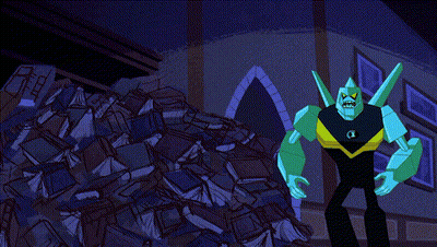 Cartoon Character Standing In Front Of Boxes GIF