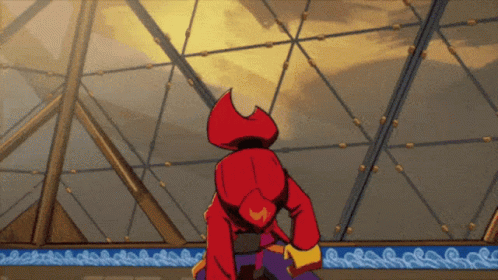 Cartoon Character Standing In Front Of Ceiling GIF