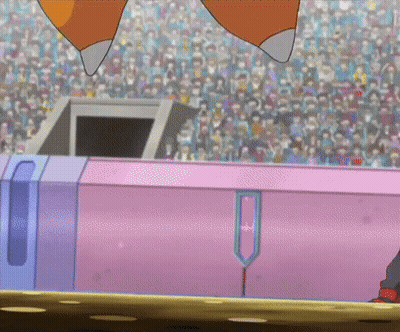 Cartoon Character Standing In Front Of Crowd GIF