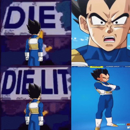 Cartoon Character Standing In Front Of Die Die Lit Sign GIF