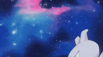 Cartoon Character Standing In Front Of Galaxy GIF