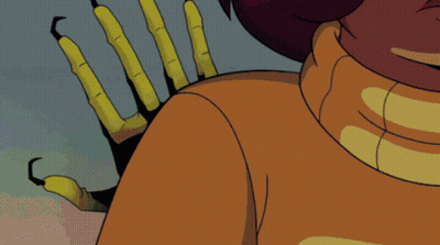 Cartoon Character Standing In Front Of Ice Sign GIF