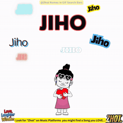 Cartoon Character Standing in Front of Jiho Banner
