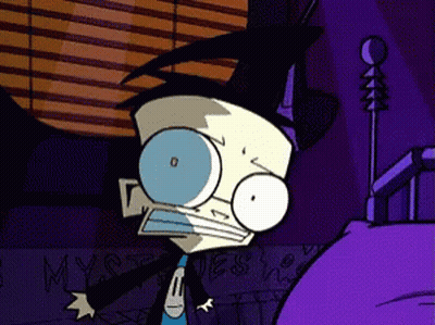 Cartoon Character Standing In Front Of Mysteries Wall GIF