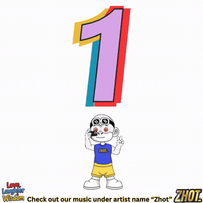 Cartoon Character Standing In Front Of Number One GIF