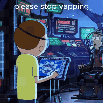 Cartoon Character Standing In Front Of Screen Saying Schematics Booger-Aids V27 GIF