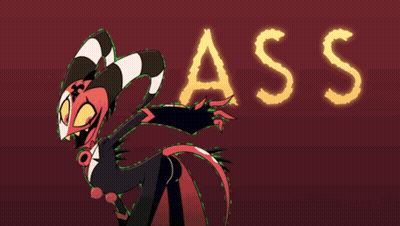 Cartoon Character Standing In Front Of Sign Saying Ass GIF