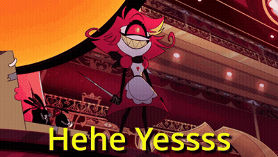 Cartoon Character Standing In Front Of Sign Saying Hele Yessss GIF