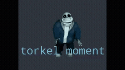 Cartoon Character Standing in Front of Torkel Moment