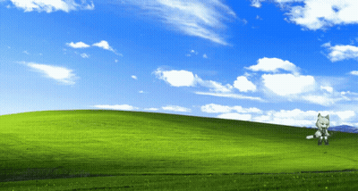 Cartoon Character Standing In Green Field GIF