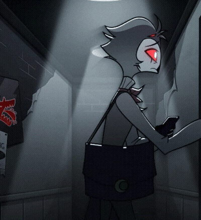 Cartoon Character Standing In Hallway With Smoking Sign GIF