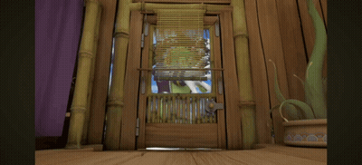 Cartoon Character Standing In Open Doorway GIF