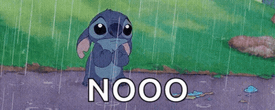 Cartoon Character Standing In Rain Nooo GIF
