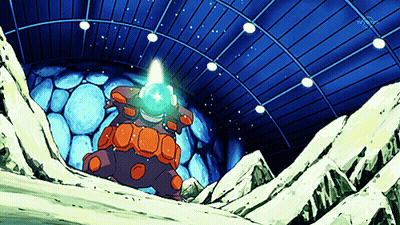 Cartoon Character Standing In Room With Blue Ceiling GIF