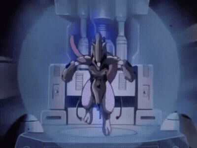 Cartoon Character Standing In Room With Purple Light GIF