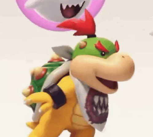 Cartoon Character Standing Next To Balloon GIF