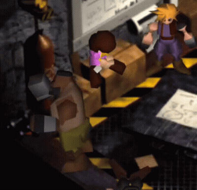 Cartoon Character Standing Next To Man With Boxes GIF