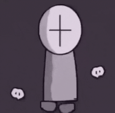 Cartoon Character Standing Next To Paper GIF