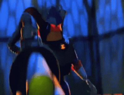 Cartoon Character Standing Next To Tennis Balls GIF