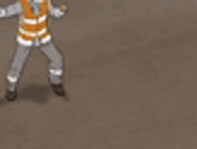 Cartoon Character Standing Next To Yellow Car GIF