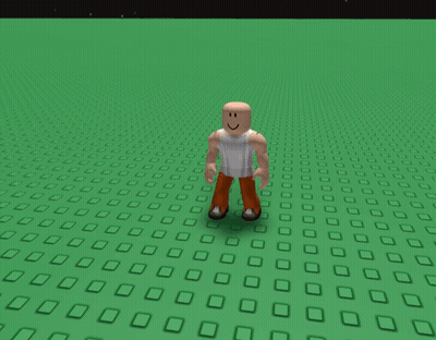 Cartoon Character Standing On Green Grid GIF
