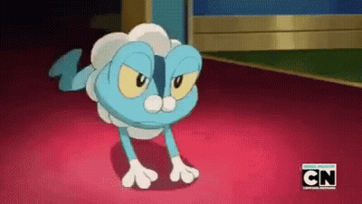 Cartoon Character Standing On Hind Legs On Pink Carpet GIF